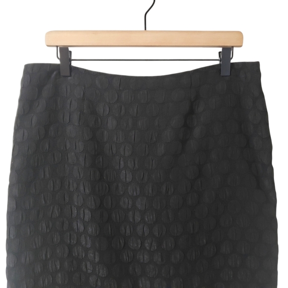Anthropologie Maeve Black Polka Dot Pencil Skirt Sz 10 Whimsigoth Fairy Grunge - Picture 2 of 13
